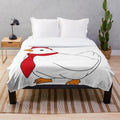 Soft and cuddly anime-style hen plush blanket