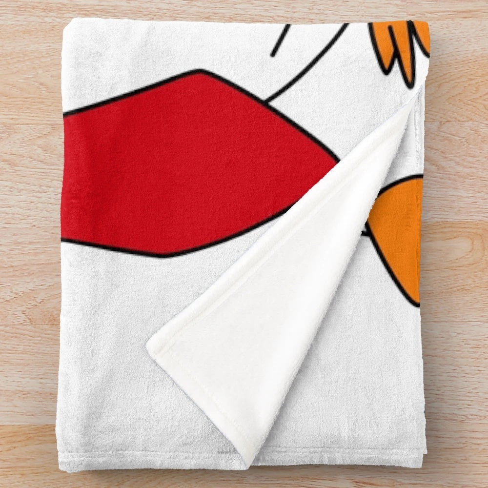 Soft and cuddly anime-style hen plush blanket