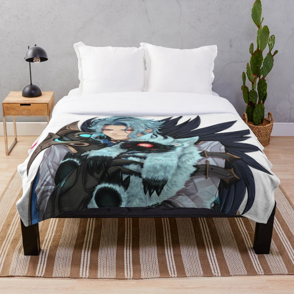 Cozy il dottore Plush Blanket inspired by Genshin Impact