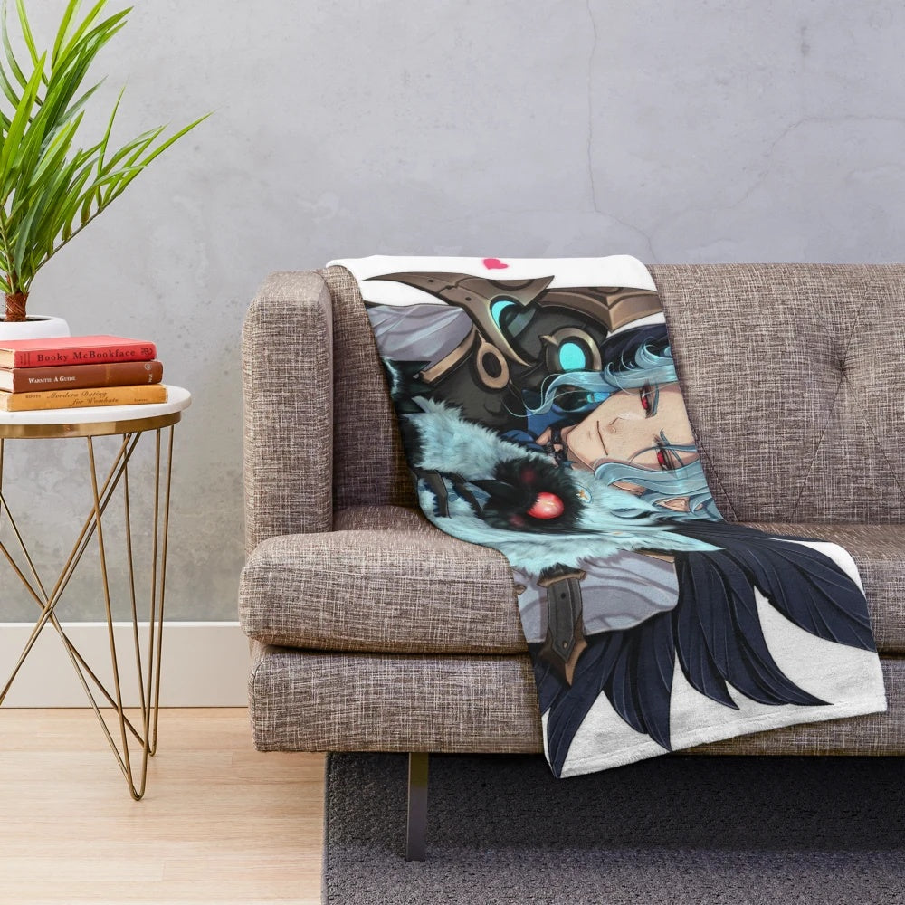 Cozy il dottore Plush Blanket inspired by Genshin Impact