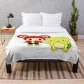 Soft and cozy plush blanket featuring the characters JJ and Mikey from the Maizen YouTube channel