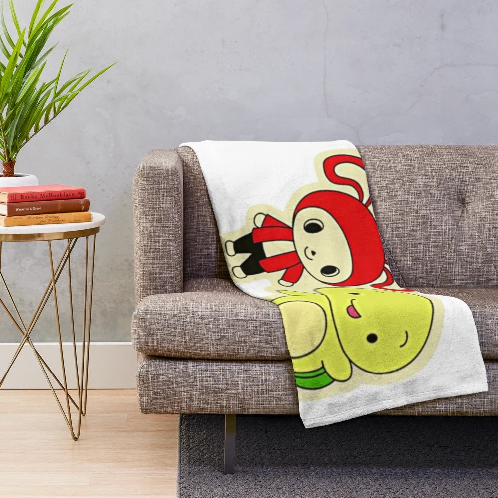 Soft and cozy plush blanket featuring the characters JJ and Mikey from the Maizen YouTube channel