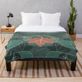 Cozy Kazuha plush blanket with maple leaf and autumn-inspired design