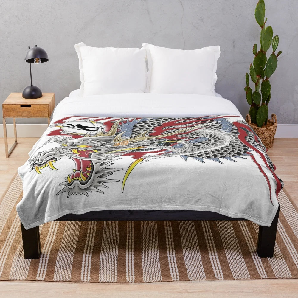 Kazuma Kiryu Yakuza Dragon Tattoo Plush Blanket