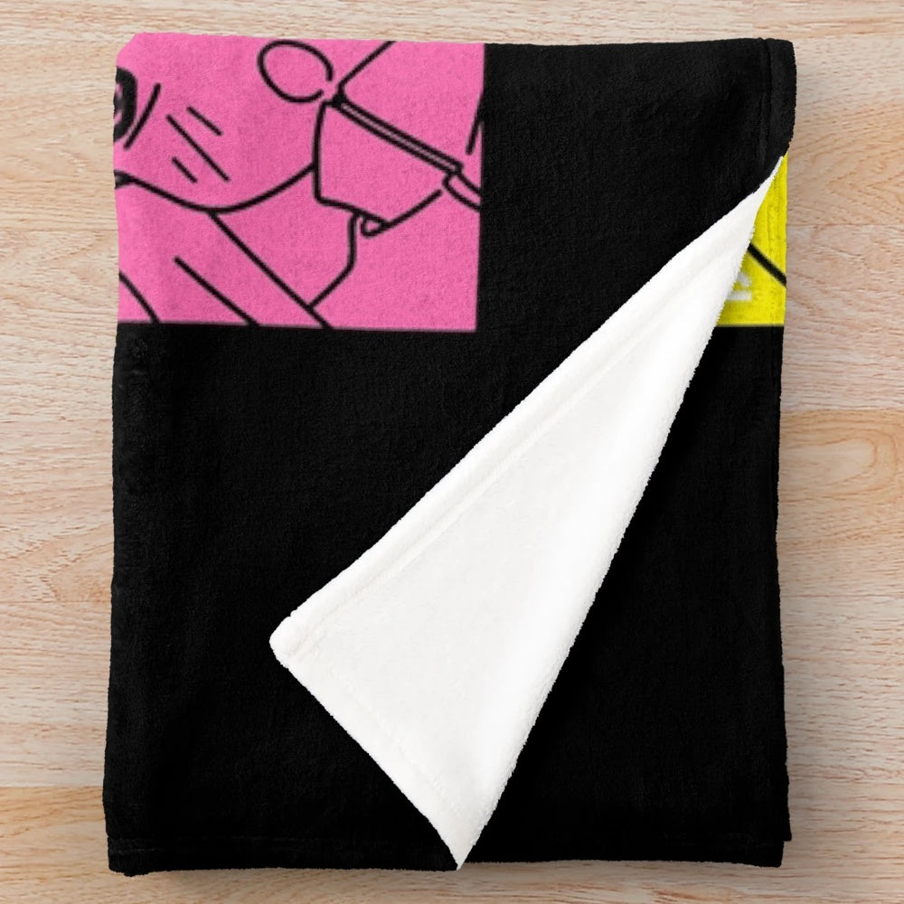 Kessoku Band plush blanket with funny anime expressions
