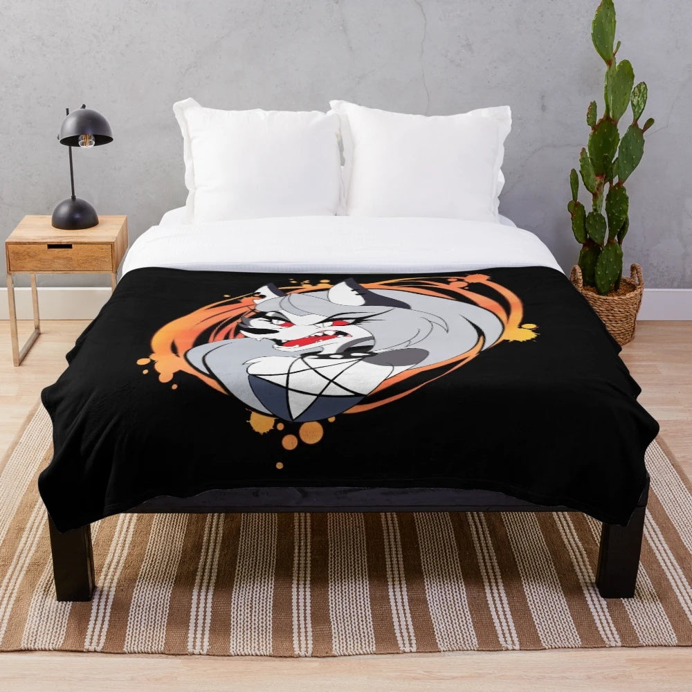 Loona plush blanket from hazbin hotel and helluva boss