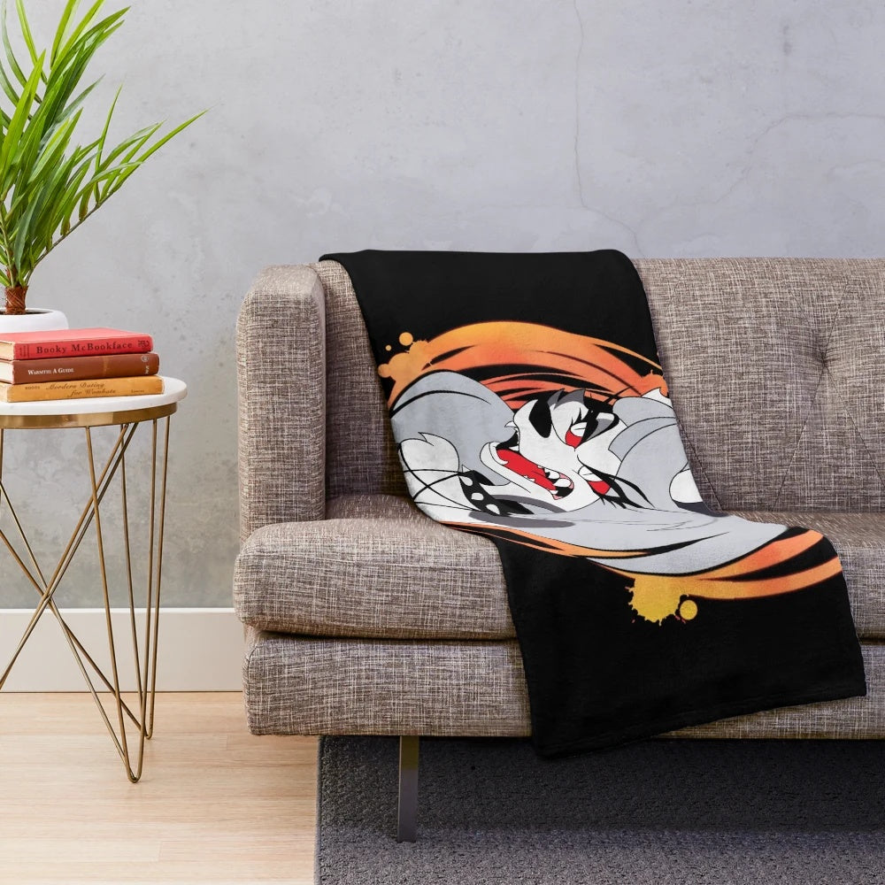 Loona plush blanket from hazbin hotel and helluva boss