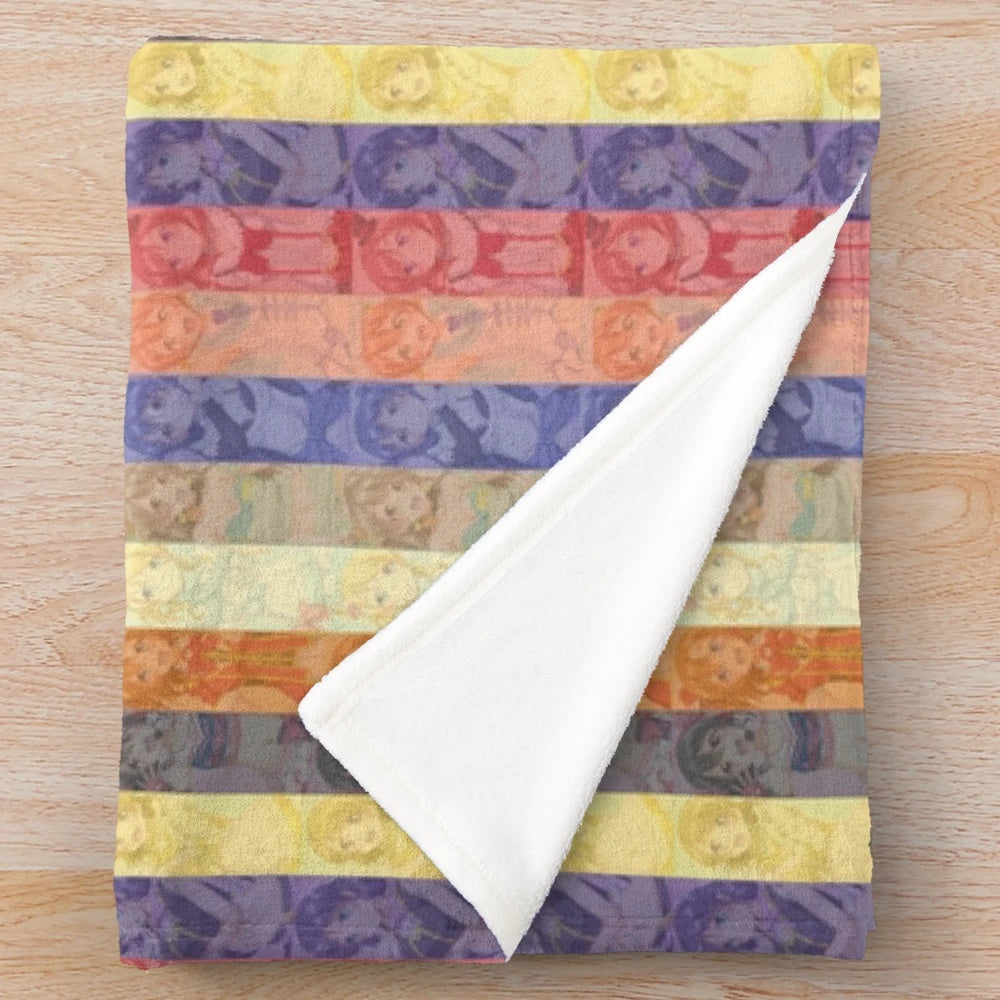 Love Live School Idol Project inspired plush blanket featuring main characters