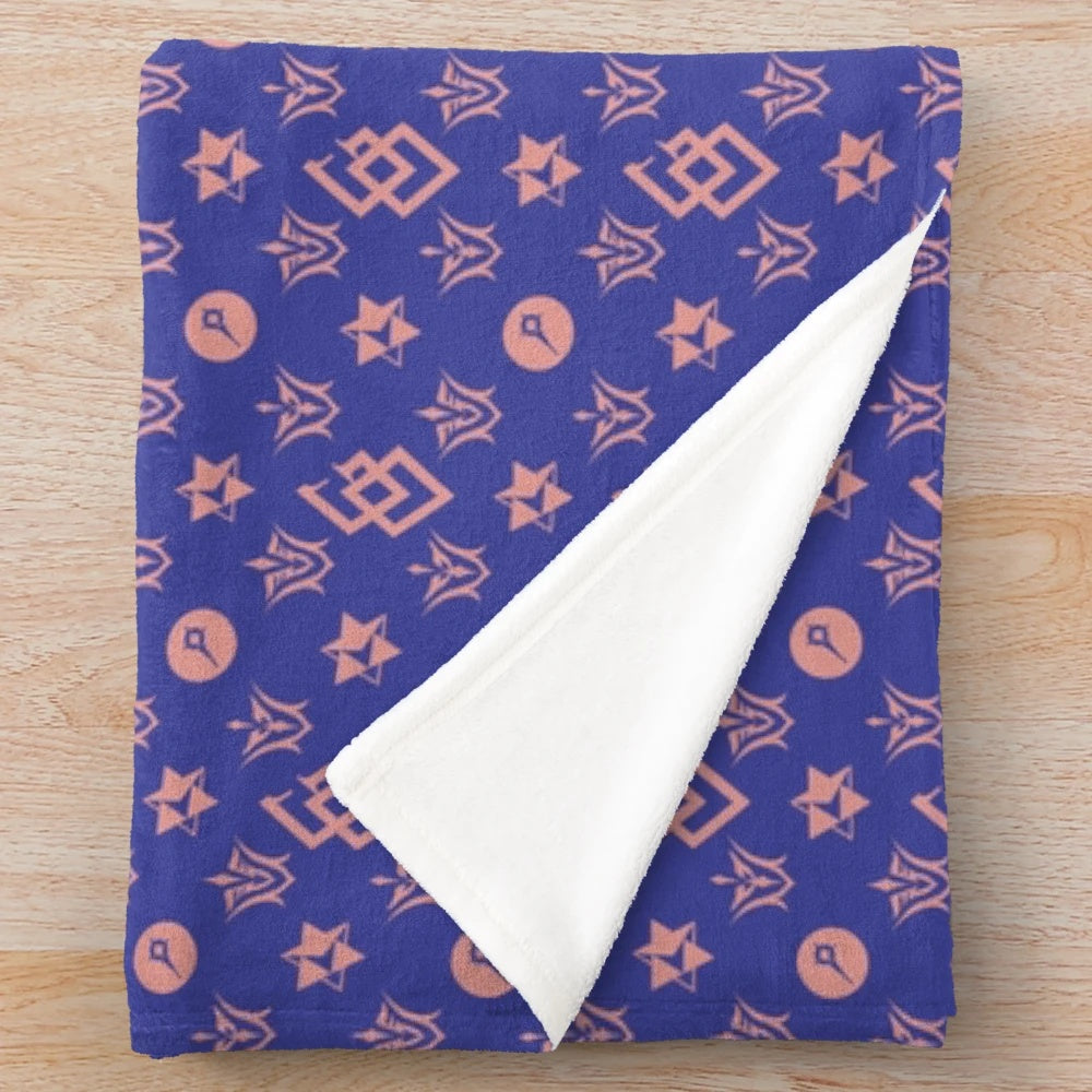 Soft and cozy plush blanket featuring a fox caster design inspired by the popular mobile game
