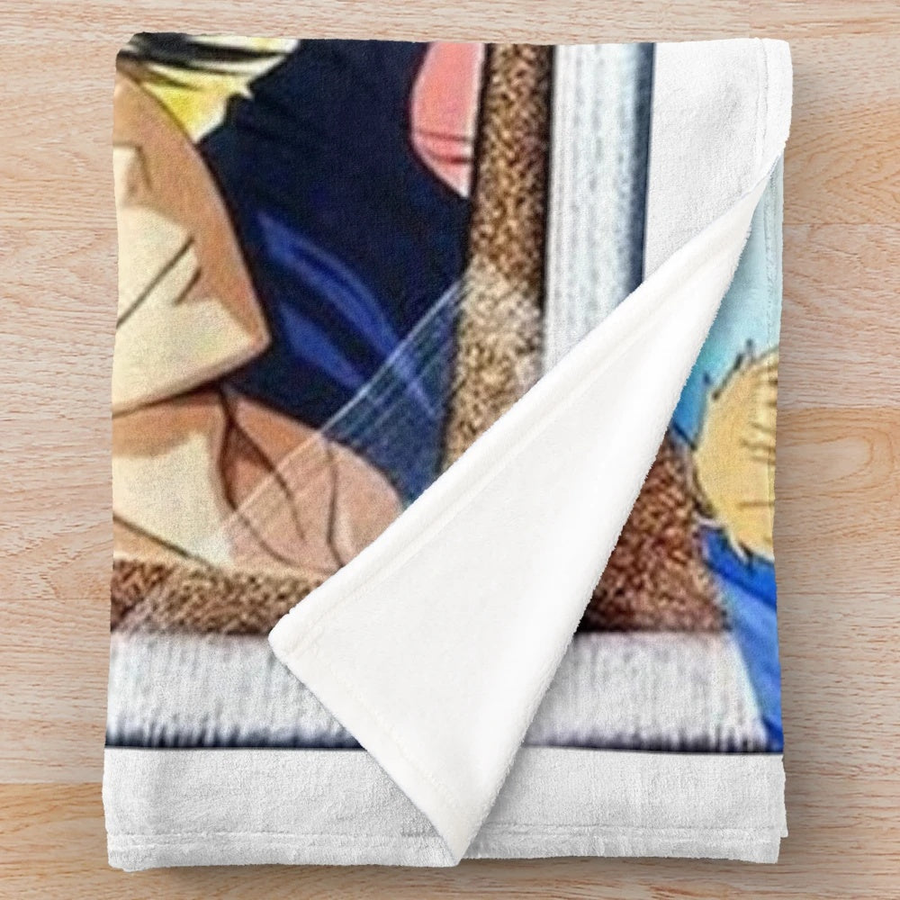 Maid Sama inspired plush blanket with characters Misaki Ayuzawa and Takumi Usui