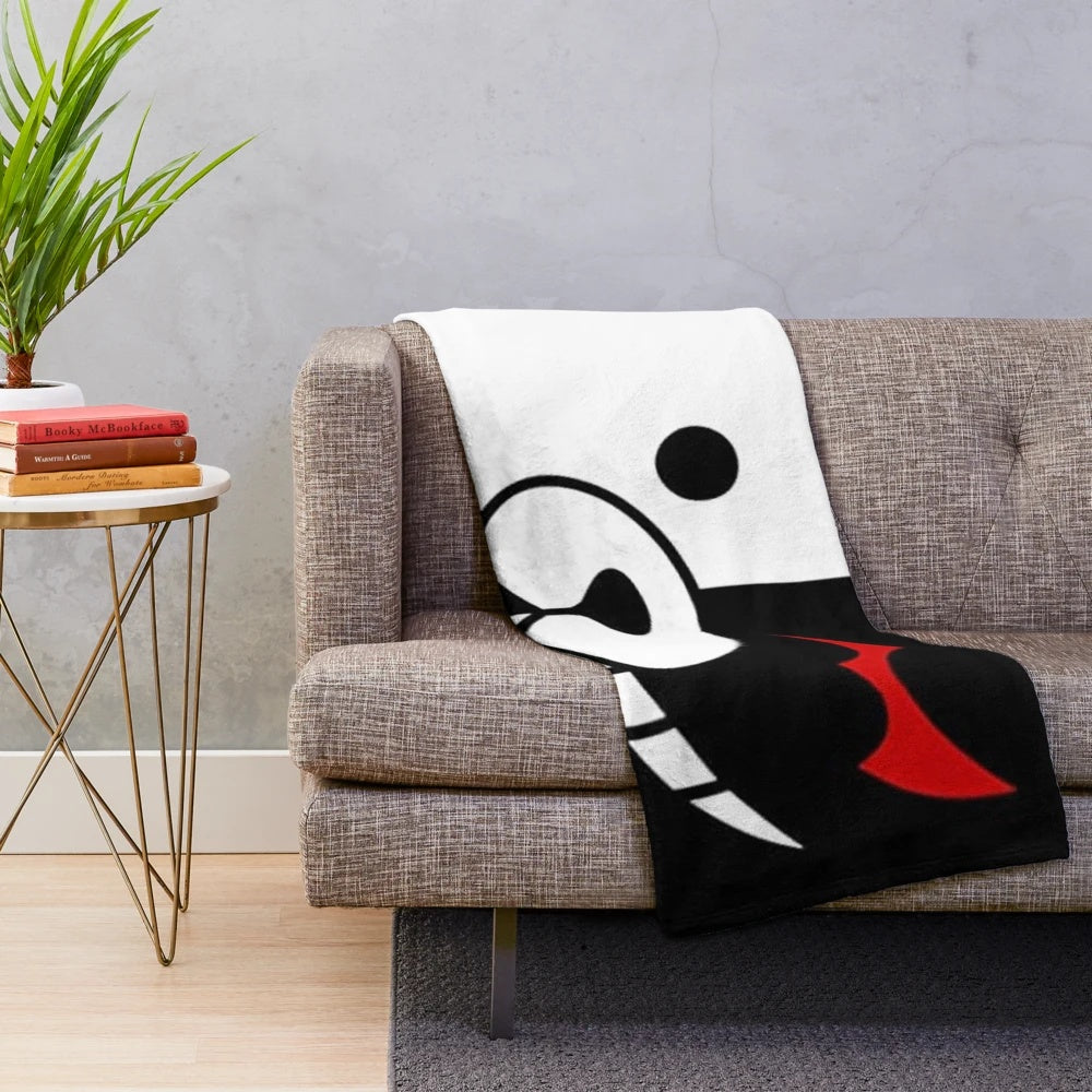 Monokuma plush blanket from the Danganronpa series