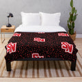 Ninja-themed plush blanket with anime-inspired design