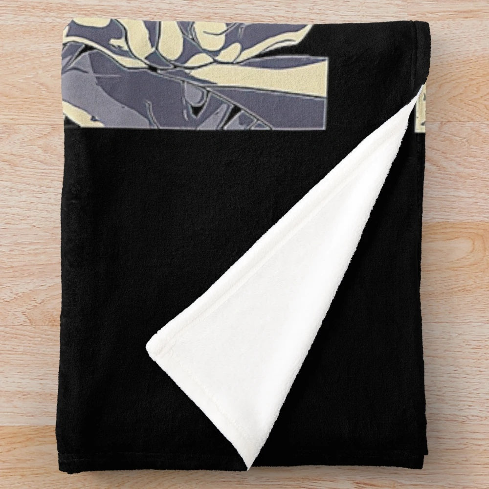 Overlord anime-themed plush blanket with characters Ainz and Albedo