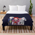 Akagami no Shirayukihime inspired plush blanket with red-haired princess and floral design