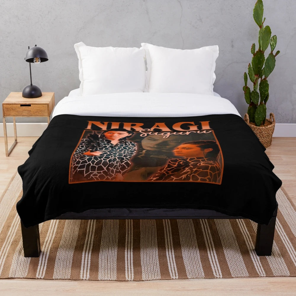 Anime-inspired plush blanket featuring characters from the hit series Alice in Borderland