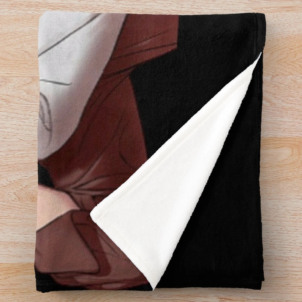 Anime-inspired plush blanket with soft, cozy design