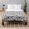 Anime-inspired plush blanket featuring gay and boys love themes