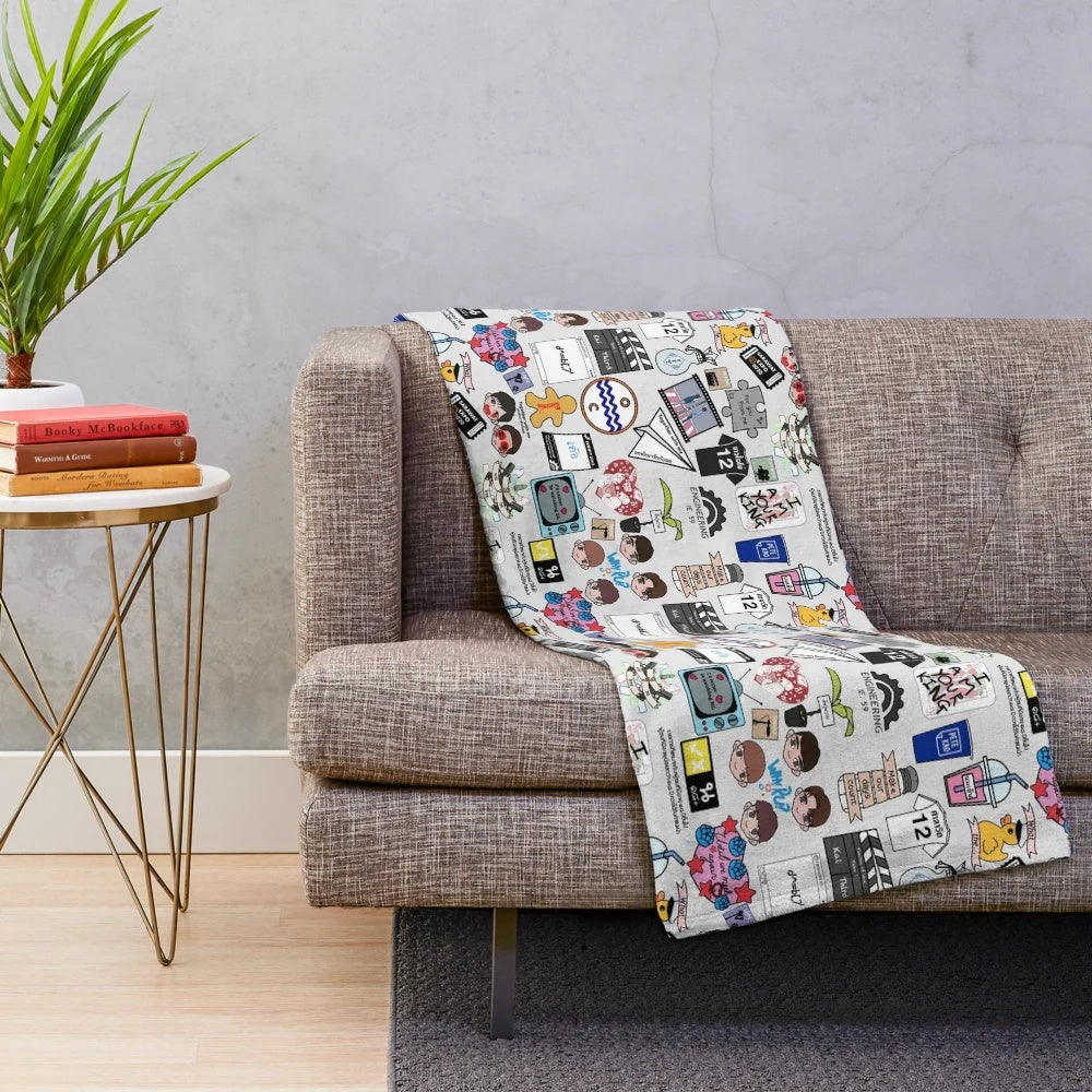 Anime-inspired plush blanket featuring gay and boys love themes