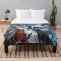 Soft and cozy anime-inspired plush blanket featuring the character Skadi