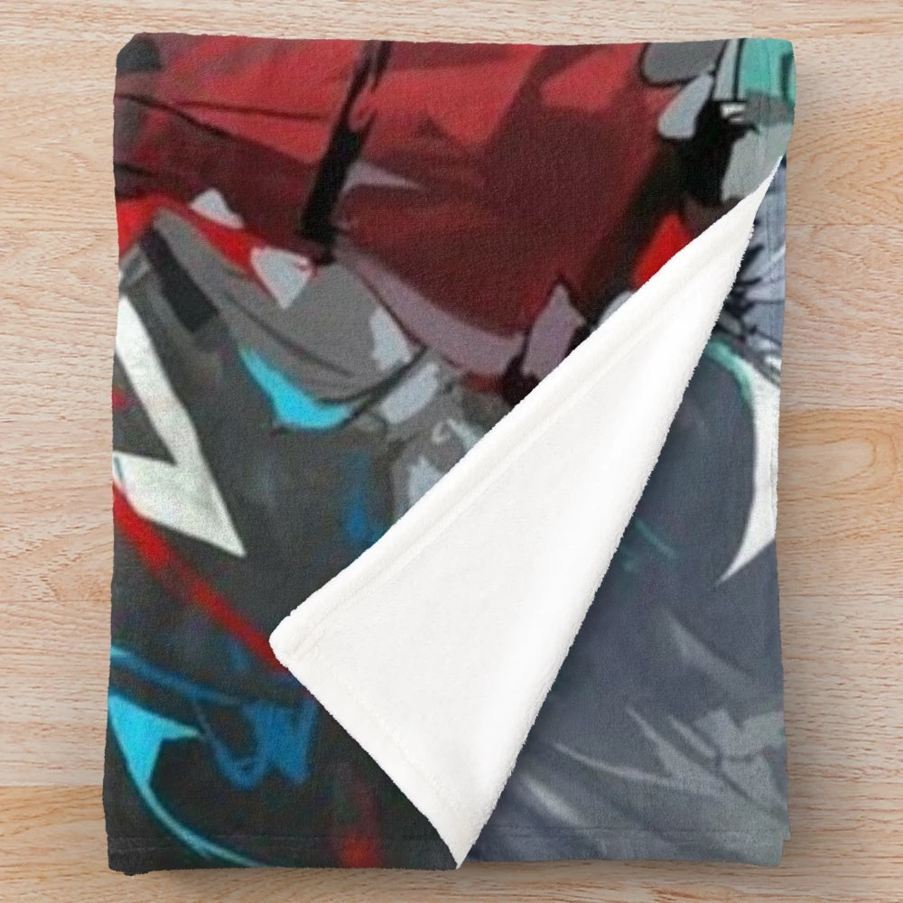 Soft and cozy anime-inspired plush blanket featuring the character Skadi
