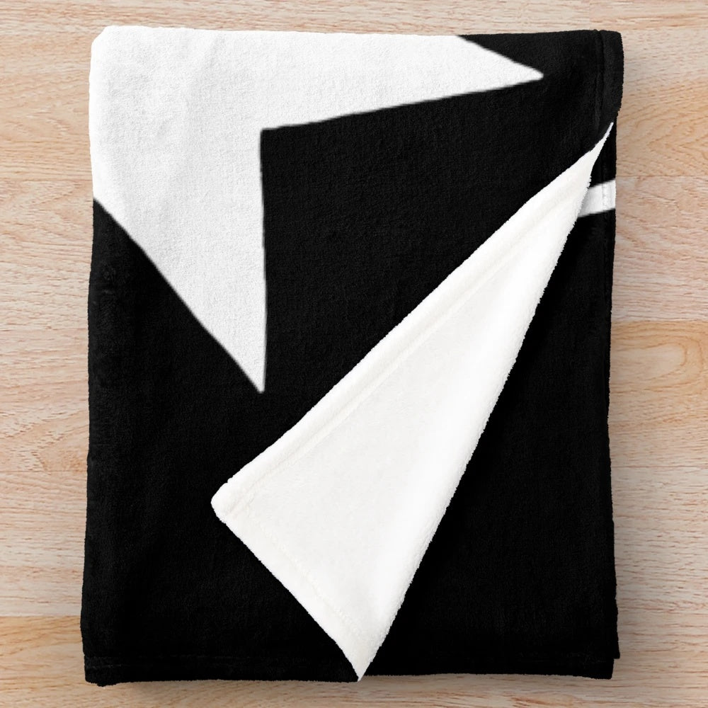 Anime-themed plush blanket with neon and apocalyptic design
