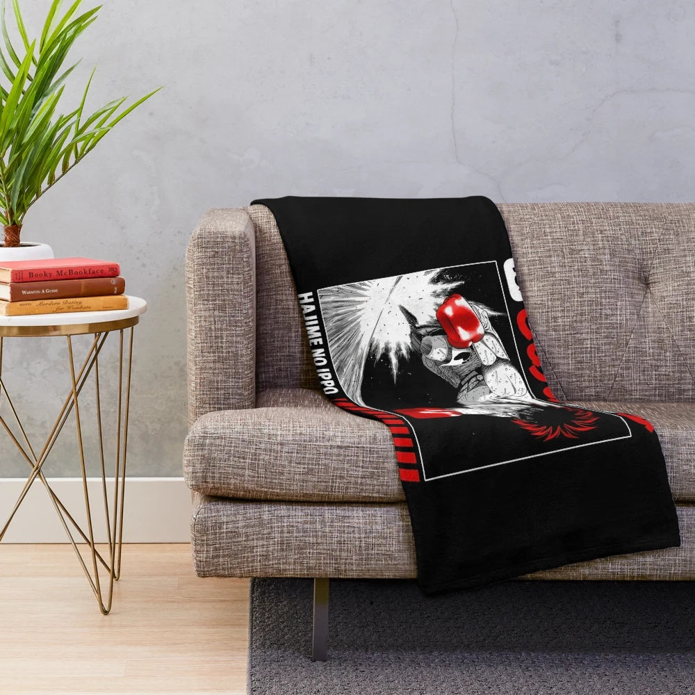 Soft and cozy plush blanket featuring the characters from the anime Hajime No Ippo