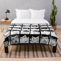 Anime inspired plush blanket featuring Kiyotaka Ishimaru and Mondo Owada from the Danganronpa series