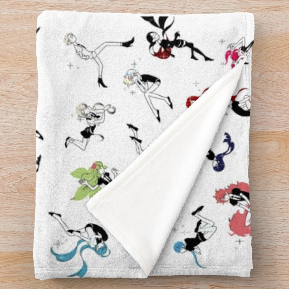 Anime-themed plush blanket inspired by the Land of the Lustrous series