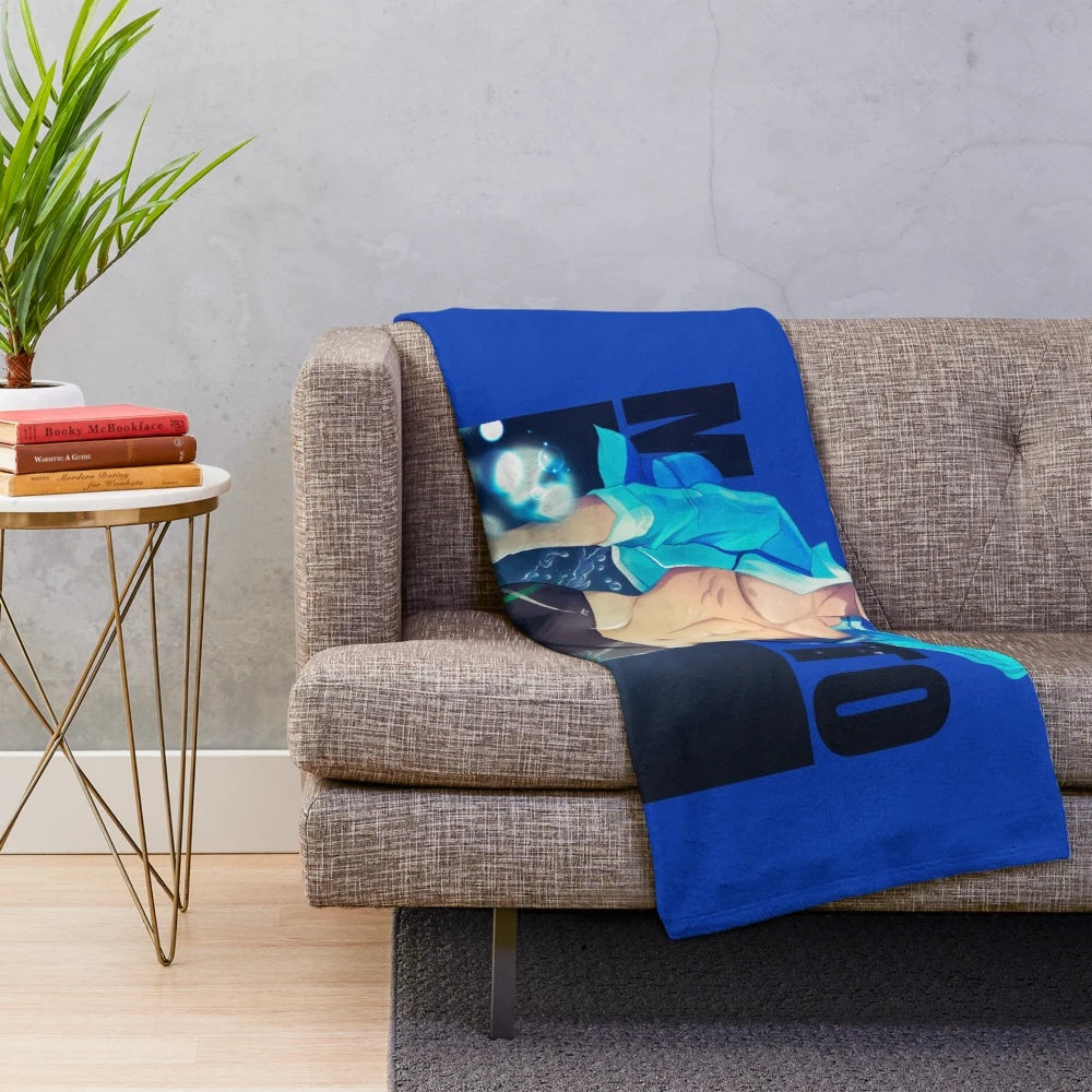 Cozy plush blanket featuring the popular anime character Makoto Tachibana