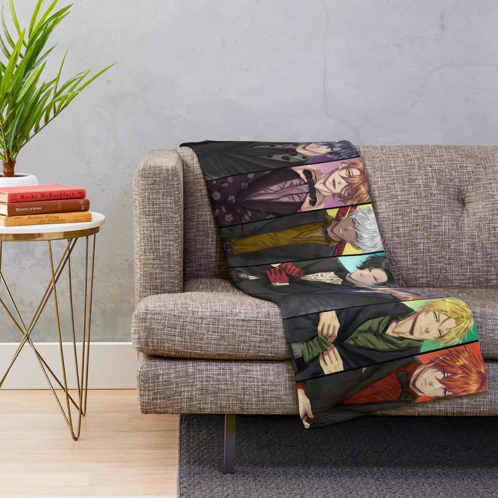 Soft and cozy obey me-themed plush blanket for anime fans
