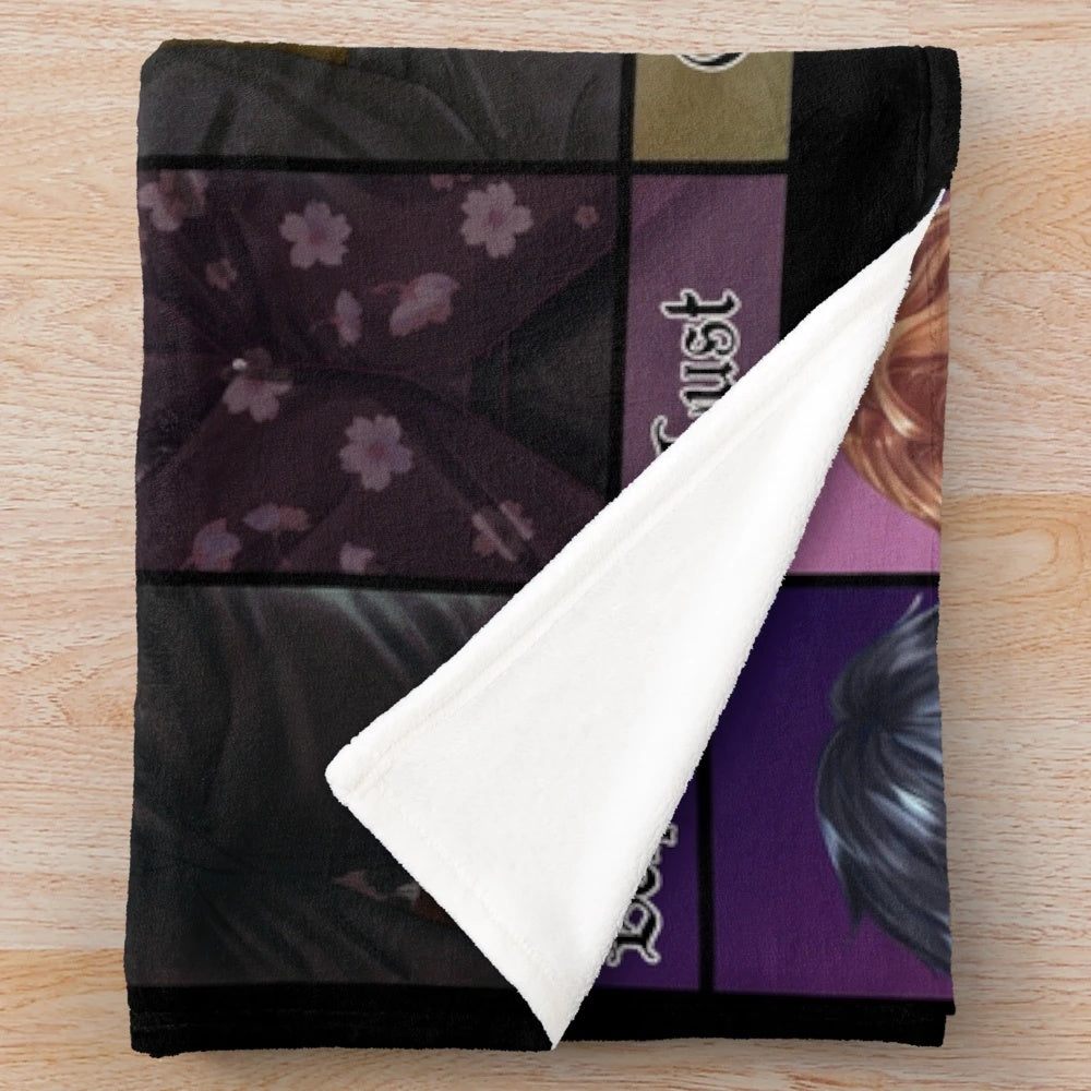 Soft and cozy obey me-themed plush blanket for anime fans