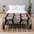 Anime-inspired plush blanket featuring Ranma 1/2 characters and motifs