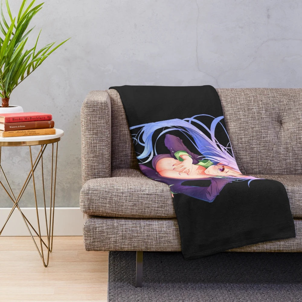 Anime-inspired plush blanket featuring a cozy, soft design