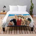 Anime-inspired plush blanket featuring Luffy from One Piece