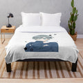 Soft and plush anime inspired blanket with cute character design