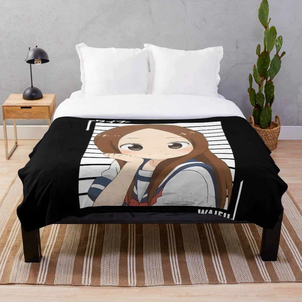 Takagi San inspired anime plush blanket