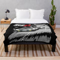 Plush blanket with anime-inspired car racing design featuring AE86 and Evo 6