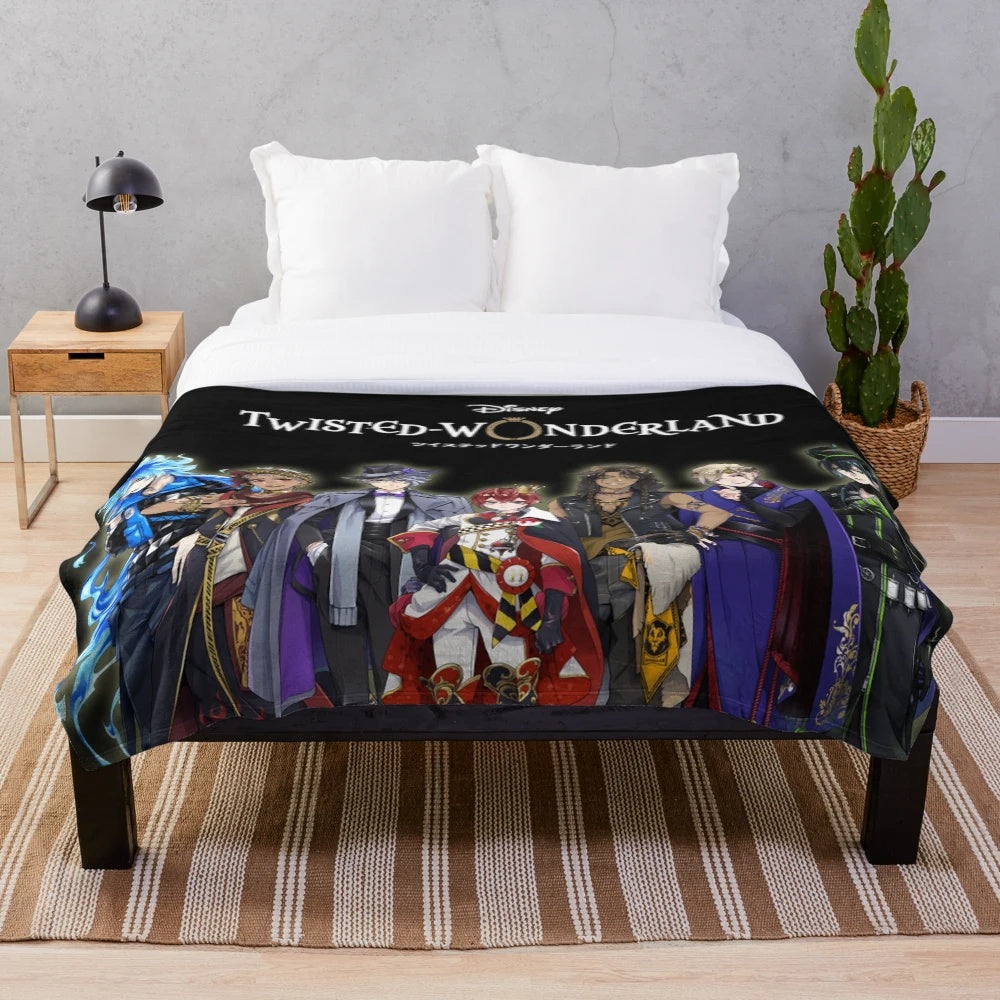 Twistedwonderland anime-inspired plush blanket