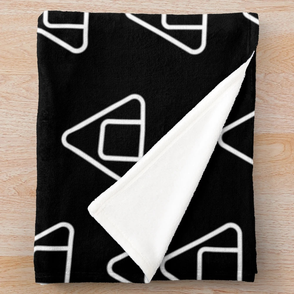 Plush blanket with Onigiri Miya logo design, inspired by sports anime