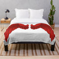 Anime-style plush blanket featuring a wings design