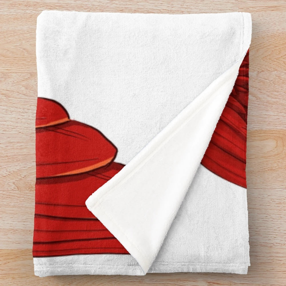 Anime-style plush blanket featuring a wings design
