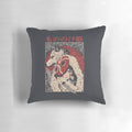 Princess Mononoke-inspired plush pillow, featuring the wolf and the protagonist Ashitaka