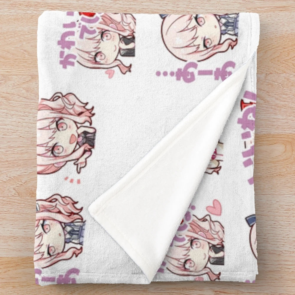 Project Sekai anime-inspired plush blanket featuring Mizuki Akiyama and other characters