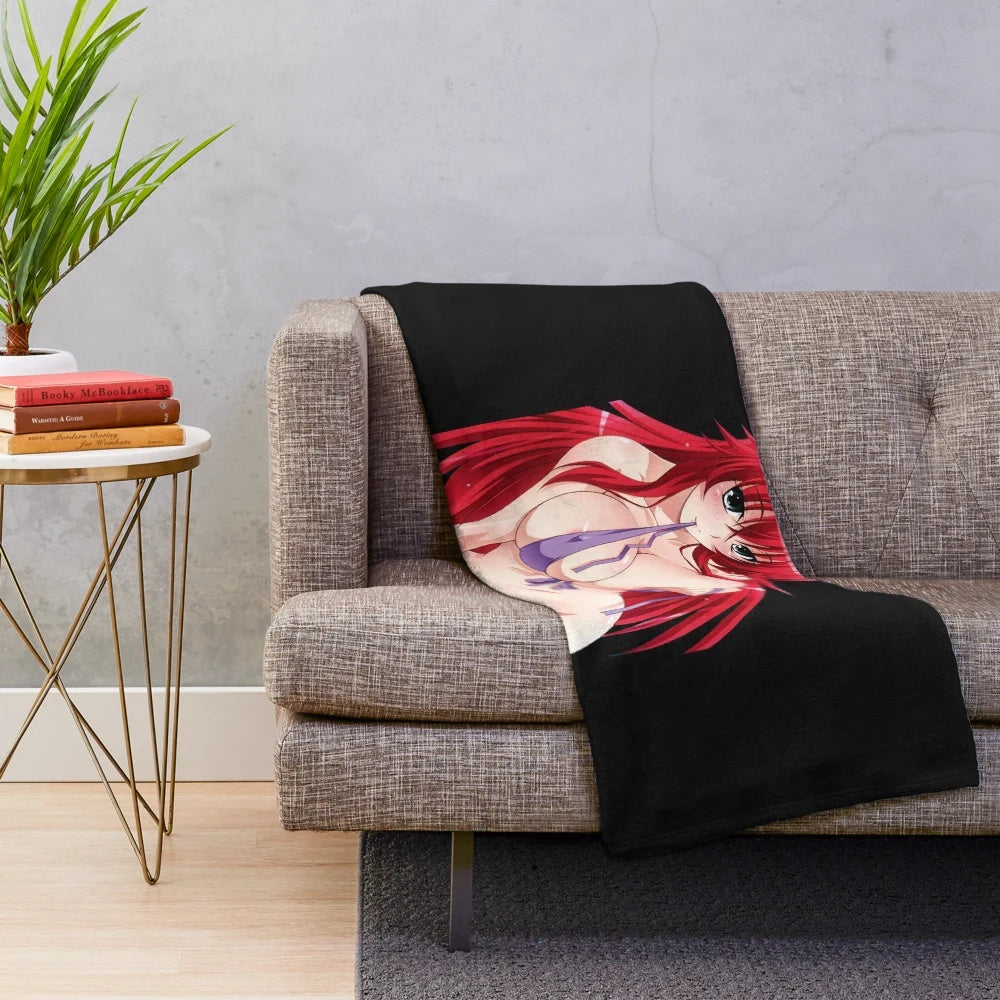 Rias Gremory anime inspired plush blanket