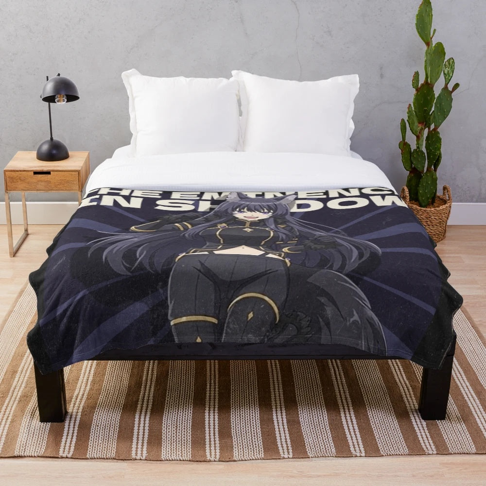 Anime-inspired shadow plush blanket featuring a cozy, soft design