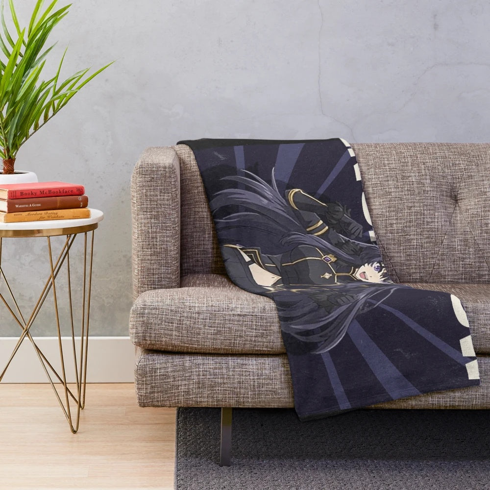 Anime-inspired shadow plush blanket featuring a cozy, soft design