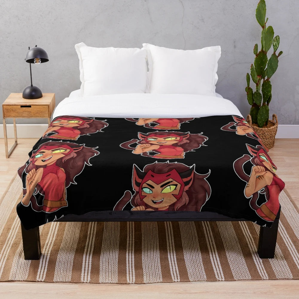 Soft and Cozy She-Ra Catra Plush Blanket for Fans