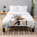 Anime-inspired plush blanket featuring Shiryuu Chou-un from Ikki Tousen