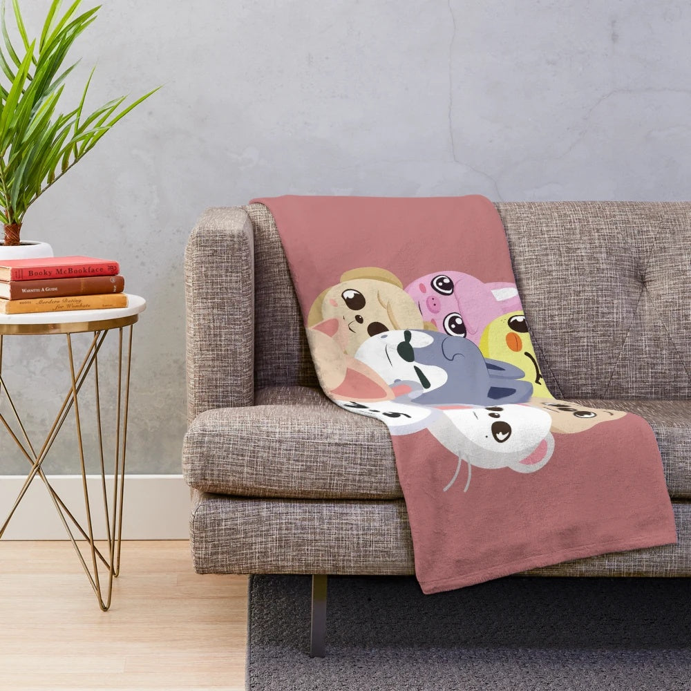 Stray Kids Characters Plush Blanket