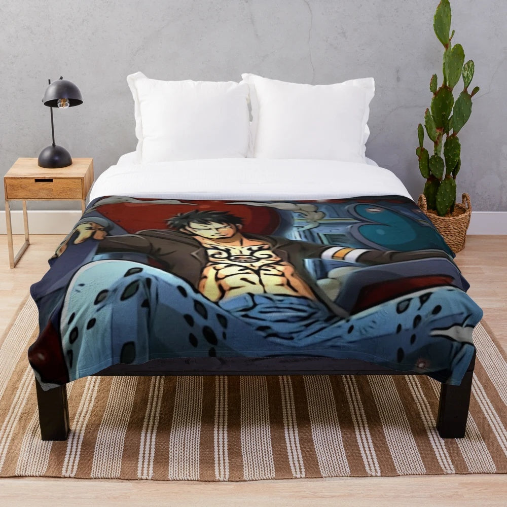 Trafalgar D. Water Law one piece plush blanket